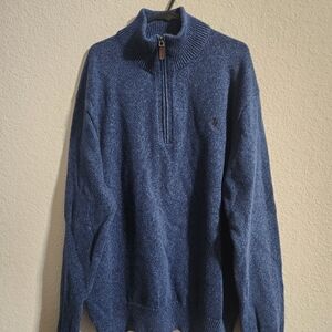 Polo Ralph Lauren Men’s 1/4 Zip Long sleeve Pullover sweater blue size XL